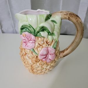 Vintage hand painted pineapple 🍍 pitcher jug